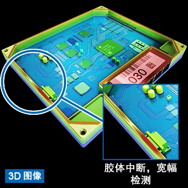 [3D 图像] 胶体中断，宽幅检测