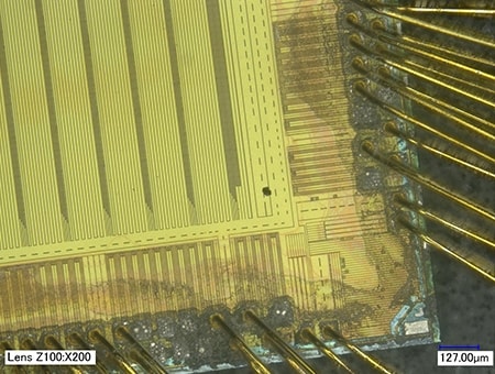 IC芯片异物混入位置（200×）
