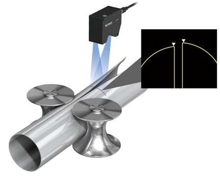 案例3：电阻焊接管的焊接位置测量