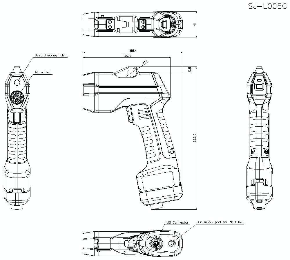 SJ-L005G&nbsp;Dimension
