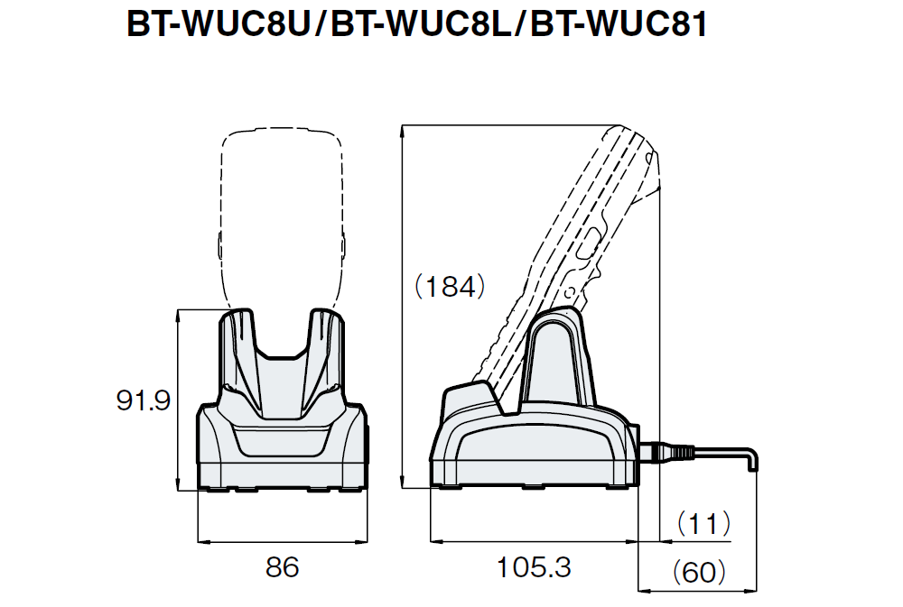 BT-WUC8/U/L Dimension