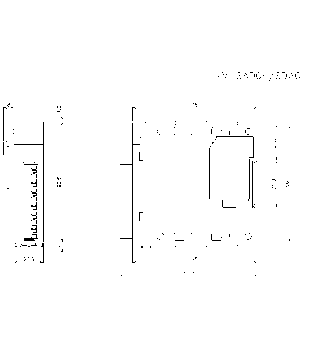 KV-SAD04/SDA04&nbsp;Dimension