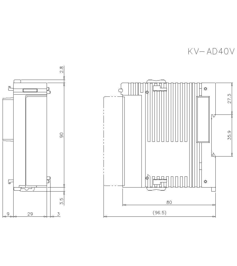 KV-AD40V Dimension