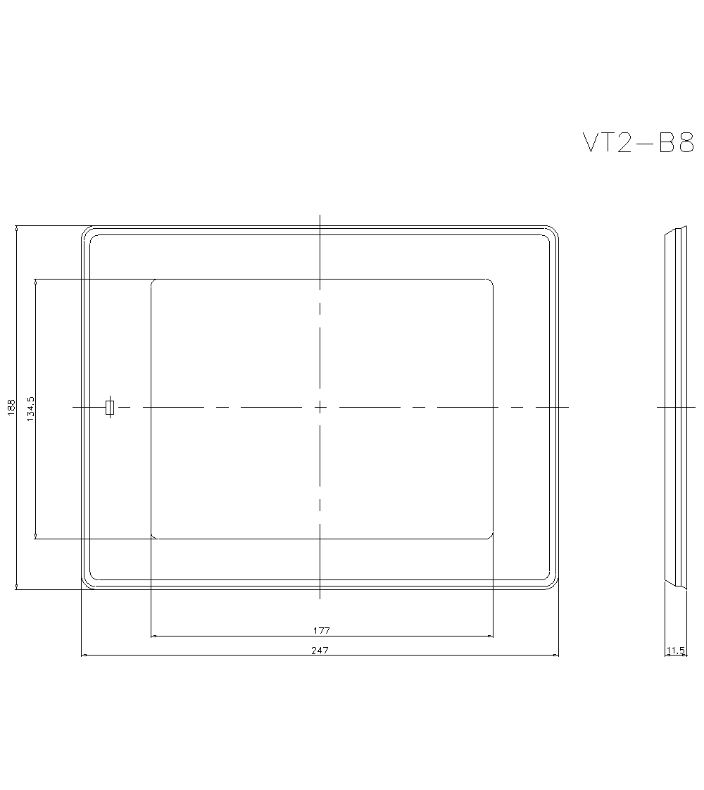 VT2-B8&nbsp;Dimension