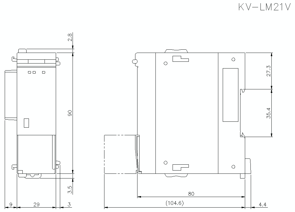 KV-LM21V&nbsp;Dimension