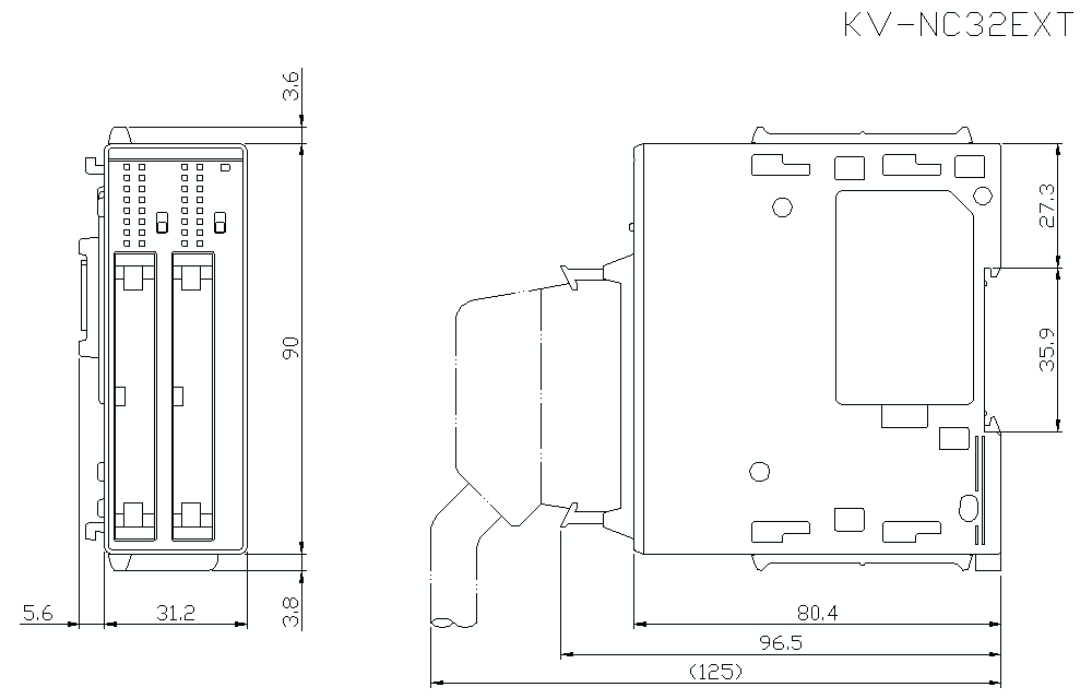 KV-NC32EXT&nbsp;Dimension