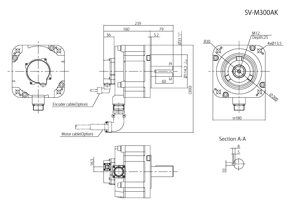 SV-M300AK&nbsp;Dimension